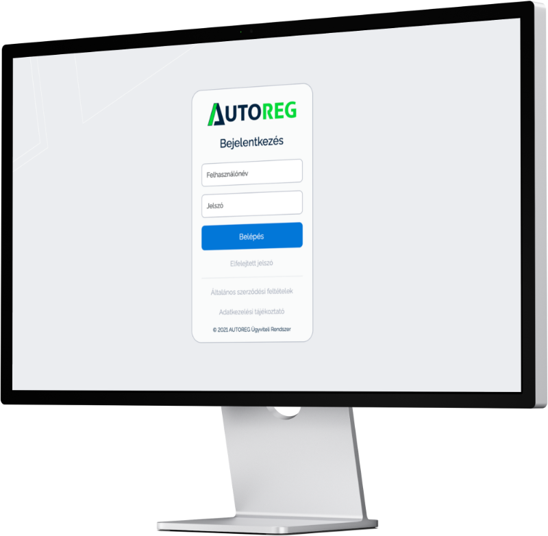 AUTOREG - Gépjármű Ügyviteli Rendszer Bejelentkezés